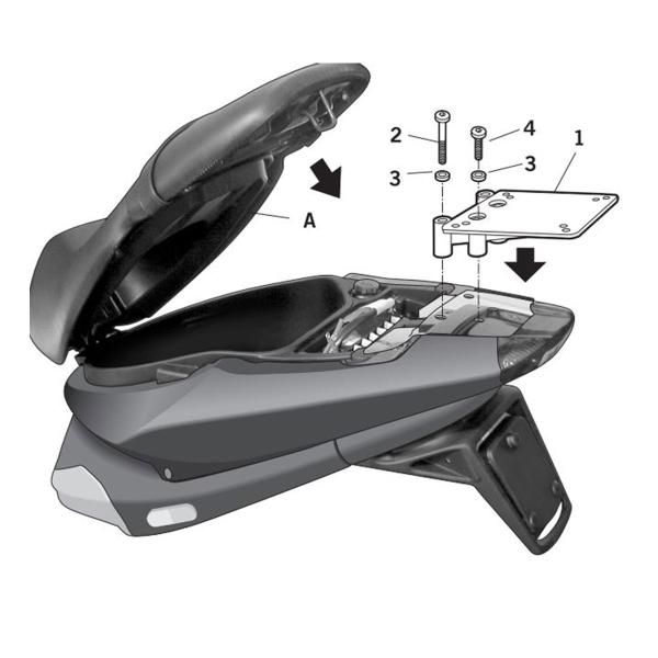 Attacco posteriore bauletto SHAD Piaggio NRG Energy 50 2005-2024