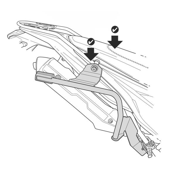 Pannier holder side cases SHAD 3P System Voge 300 Rally 2023-2025