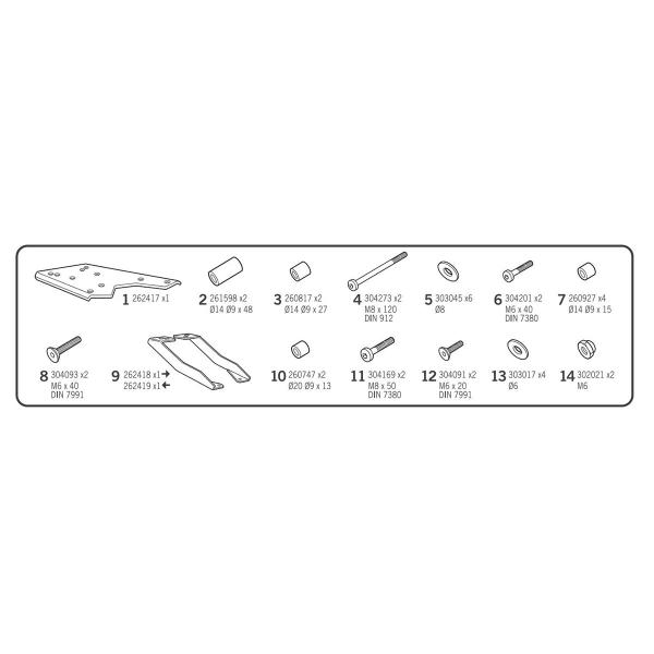 Attacco posteriore bauletto SHAD BMW F750GS 2018-2024