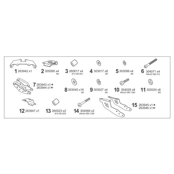 Attacco posteriore bauletto SHAD BMW F900GS 2024-2025