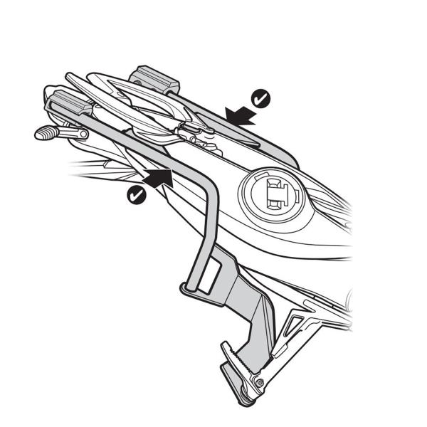 Pannier holder side cases SHAD 3P System BMW F800R 2009-2015