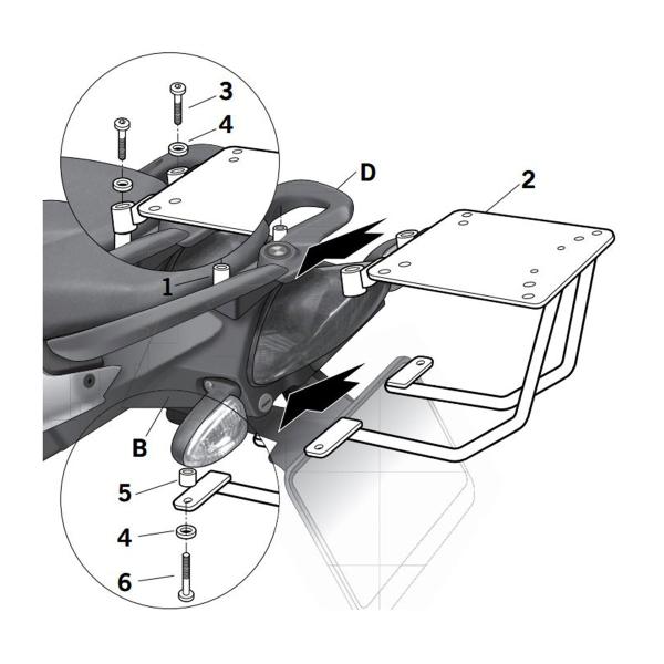 Attacco posteriore bauletto SHAD BMW F800R 2009-2015