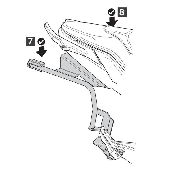 Pannier holder side cases SHAD 3P System BMW F900R 2020-2025