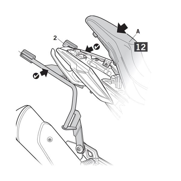 Pannier holder side cases SHAD 3P System BMW G310GS 2017-2025