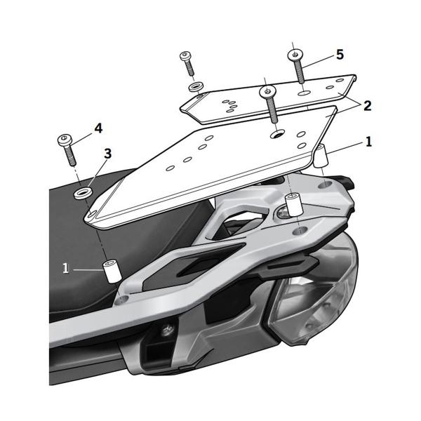 Attacco posteriore bauletto SHAD BMW R1200GS 2013-2019