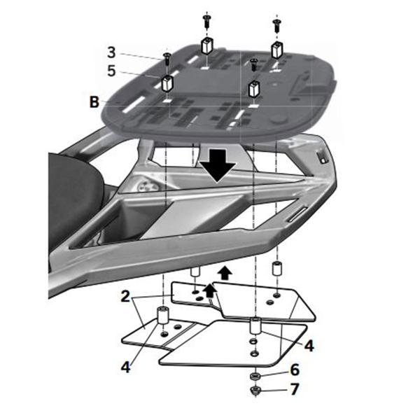 Attacco posteriore bauletto SHAD BMW F800GT 2013-2020