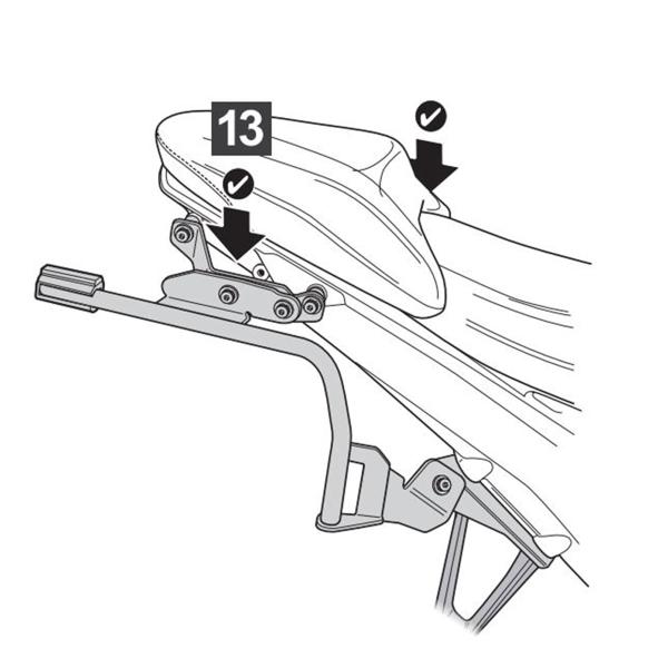 Pannier holder side cases SHAD 3P System BMW R1300GS 2023-2025