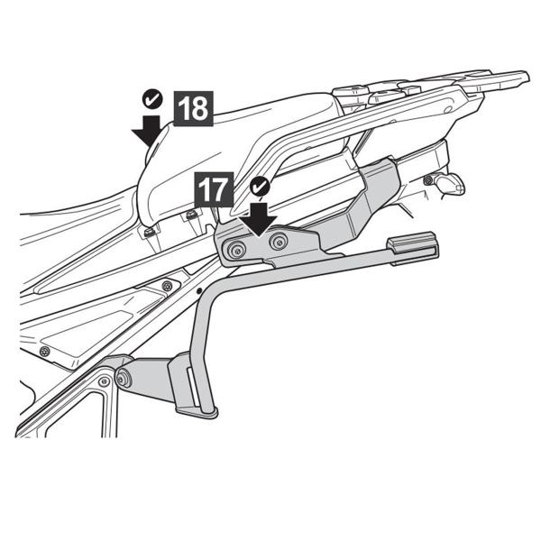 Pannier holder side cases SHAD 3P System BMW R1300GS Adventure 2025