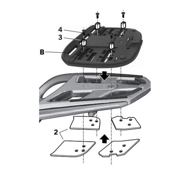 Attacco posteriore bauletto SHAD BMW K1600B/GT 2012-2017