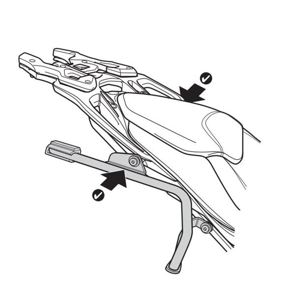 Pannier holder side cases SHAD 3P System BMW S1000XR 2015-2019