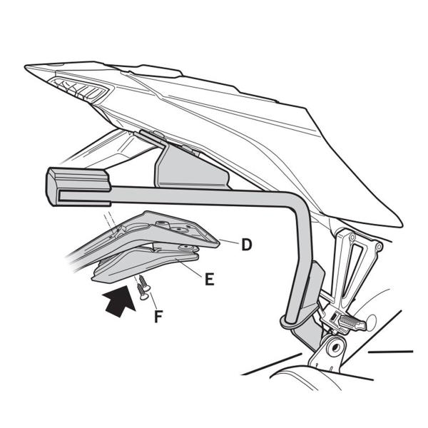 Pannier holder side cases SHAD 3P System Yamaha MT03 2021-2025
