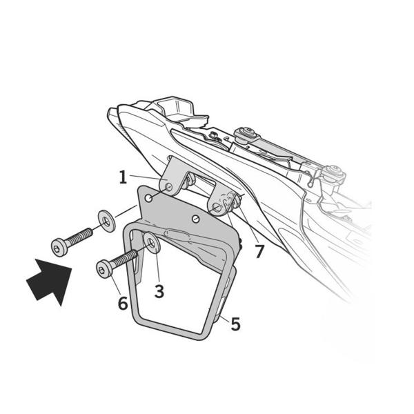 Telaietti per borse laterali SHAD Yamaha MT07 2014-2024