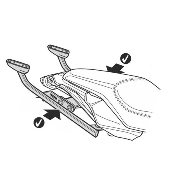 Attacco posteriore bauletto SHAD Yamaha Tracer 7 2021-2025