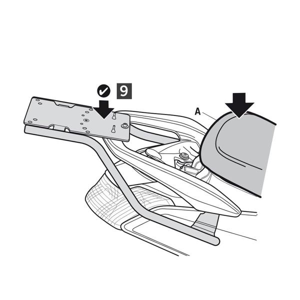 Attacco posteriore bauletto SHAD Yamaha Nmax 125 2015-2020