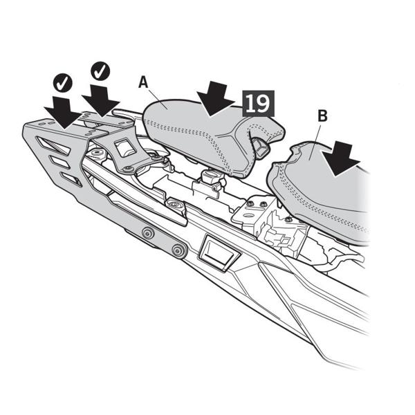 Attacco posteriore bauletto SHAD Yamaha Tracer 900/GT 2018-2020