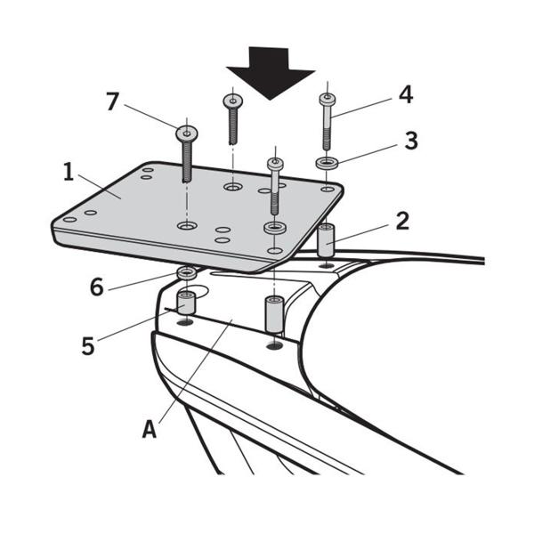 Attacco posteriore bauletto SHAD Yamaha Tricity 125 2014-2025