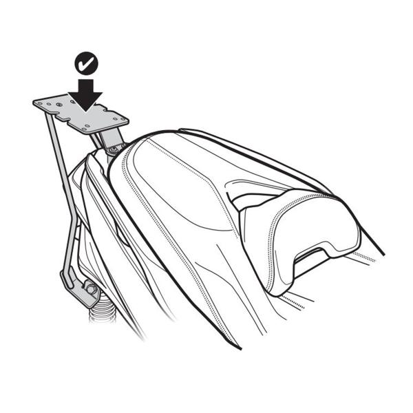 Attacco posteriore bauletto SHAD Yamaha Xmax 125 2021-2022