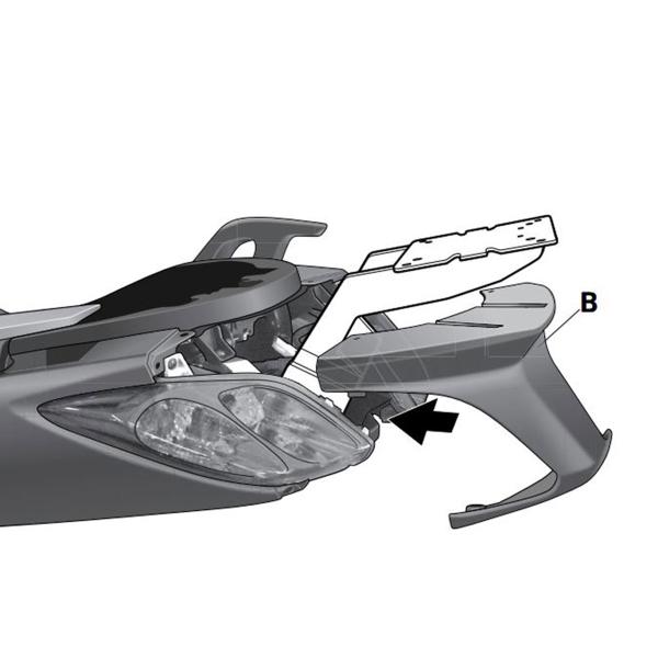 Attacco posteriore bauletto SHAD Yamaha Xmax 125 2010-2013