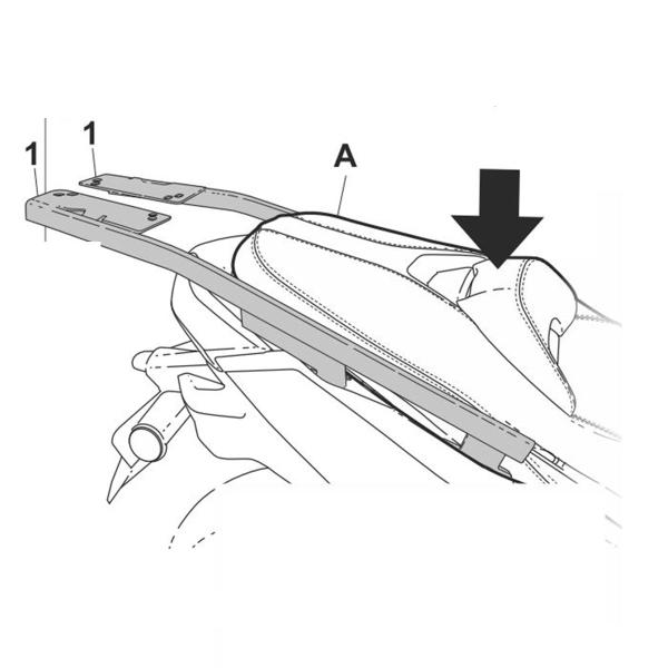 Attacco posteriore bauletto SHAD Yamaha Xmax 300 Tech 2023-2025
