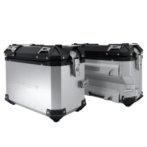 Valigie laterali GPR Tech alluminio argento 38+32L con telaietti Voge 900DSX 2024-2025
