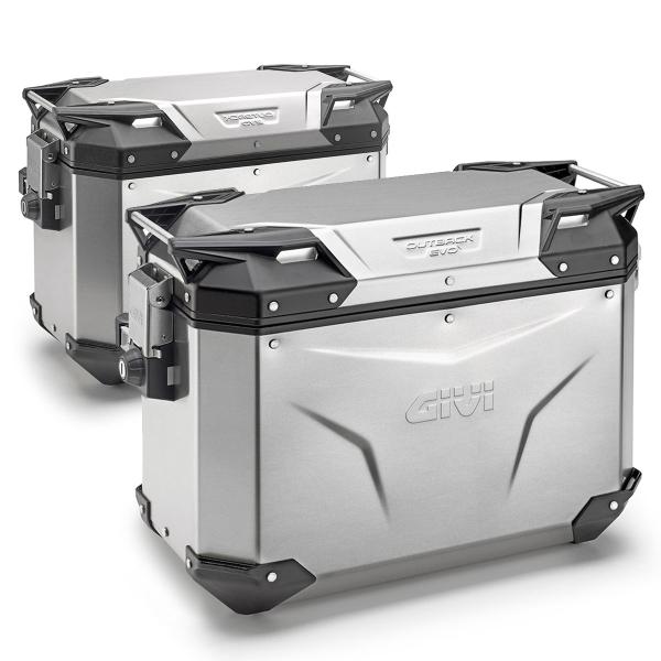 Givi Trekker outback EVO 48L pair of aluminum Monokey cam-side side cases