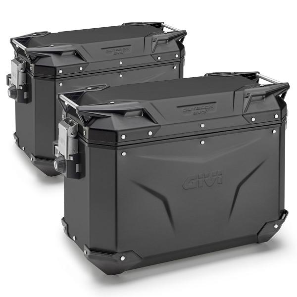 Givi Trekker outback EVO 48L pair of black aluminum Monokey cam-side side cases
