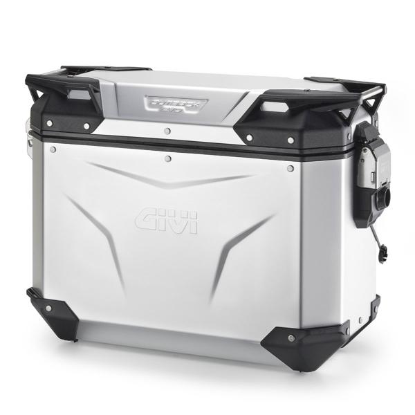Givi Trekker outback EVO 37L Smart valigia Monokey cam-side laterale sinistra alluminio anodizzato