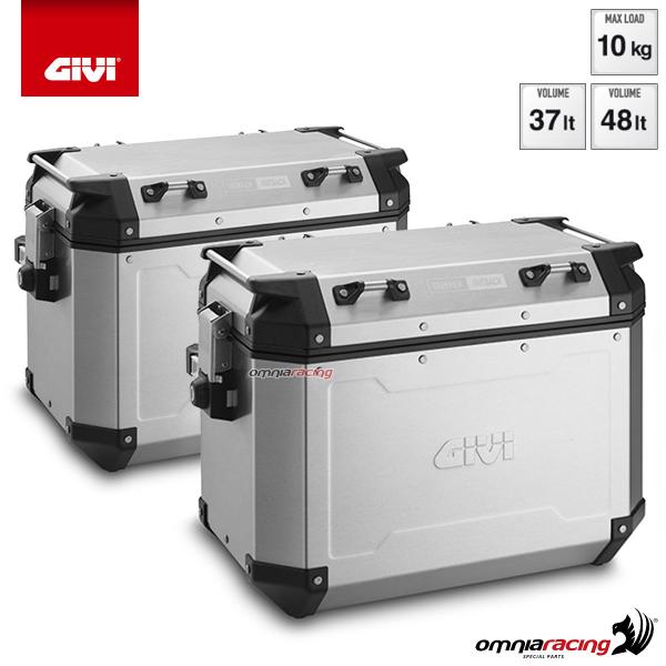 GIVI OBKN4837APACK2 valigie Monokey cam-side Trekker outback coppia laterali in alluminio