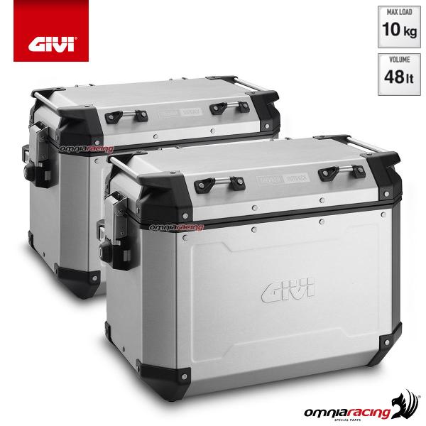 GIVI OBKN48APACK2 valigie Monokey cam-side Trekker outback coppia laterali in alluminio