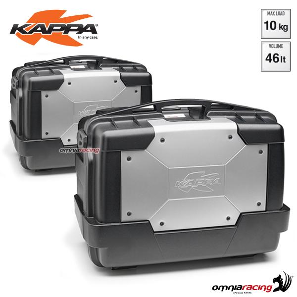 Coppia valigie laterali Kappa KGR46 Garda Monokey volume 46 litri ABS