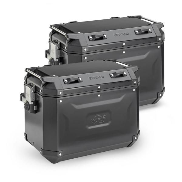 Coppia di valigie laterali Kappa KVG48B K-Voyager Monokey CAM-SIDE volume 48 litri alluminio nero