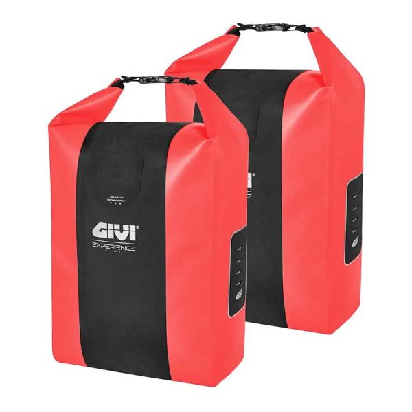 Givi Junter red 20L Waterproof Side Bags for Bike