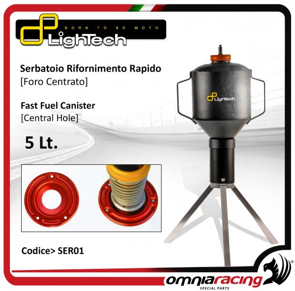 Lightech - Fuel Canister 5 Litres with Central hole for Motorbike Fast Refueling
