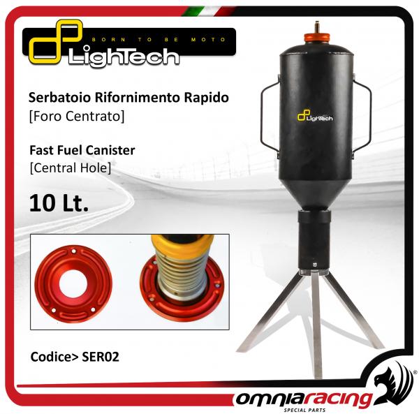 Lightech - Fuel Canister 10 Litres with Central hole for Motorbike Fast Refueling