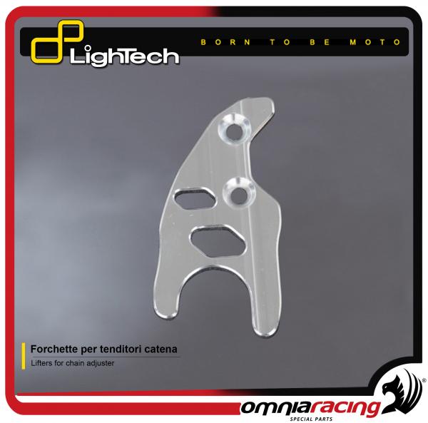 Coppia Forchette tenditori catena Lightech per BMW S1000 RR 09>15 Silver