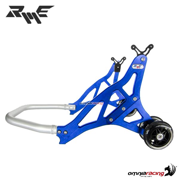 Cavalletto Robby Moto in ergal posteriore + Forchette colore Blu