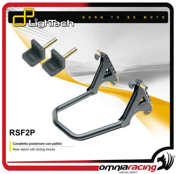 Cavalletto Posteriore moto Lightech in ferro a 2 ruote con Pattini