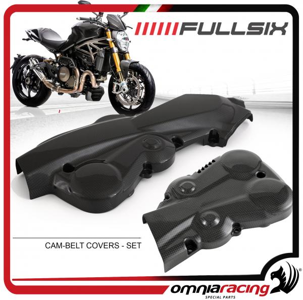 FULLSIX Kit Copricinghia in Fibra di Carbonio lucido per Ducati Monster 1200 / 821 2013 13>