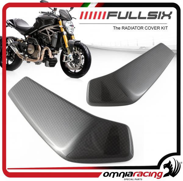 FULLSIX Kit Copri Radiatore in Fibra di Carbonio lucido per Ducati Monster 1200 / 821 2013 13>