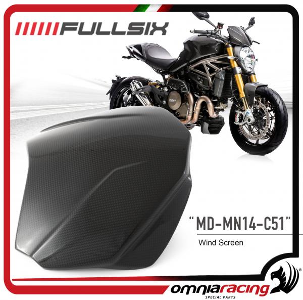 FULLSIX Cupolino in Fibra di Carbonio lucido per Ducati Monster 821 / 1200 2013 13>