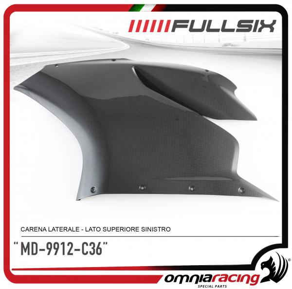 FULLSIX Carena Laterale Superiore Sinistro in Carbonio lucido per Ducati 899 1199 Panigale 2012>