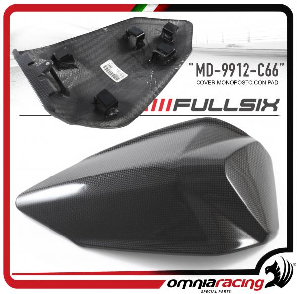 FULLSIX Cover Monoposto con Pad in Fibra di Carbonio lucido per Ducati 899 1199 Panigale 2012>