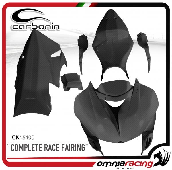 Carbonin CK15100 Complete Race Fairing in Carbon Fiber for Kawasaki ZX-6R Ninja 2009>2015
