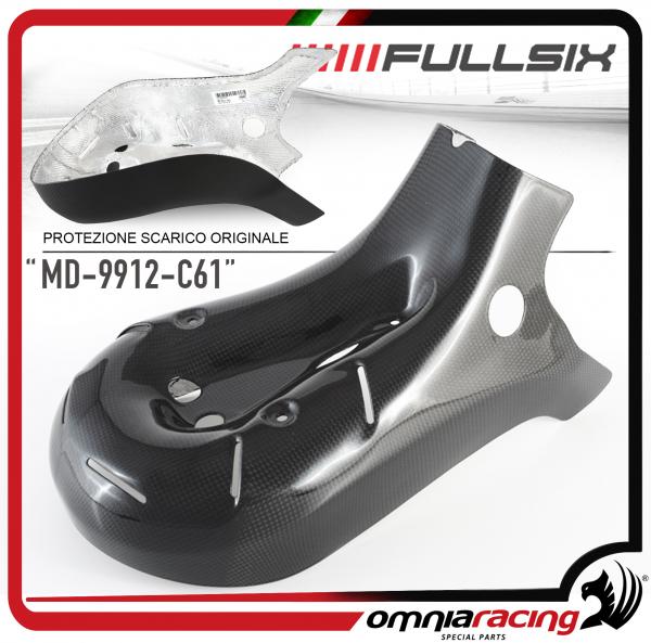 FULLSIX Protezione Scarico Originale in Fibra di Carbonio lucido per Ducati 899 / 1199 Panigale 12>