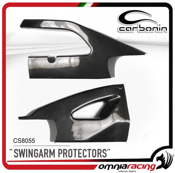 Carbonin Swingarm Protectors in Carbon Fiber for Suzuki GSX-R 1000 K7 2007>2008