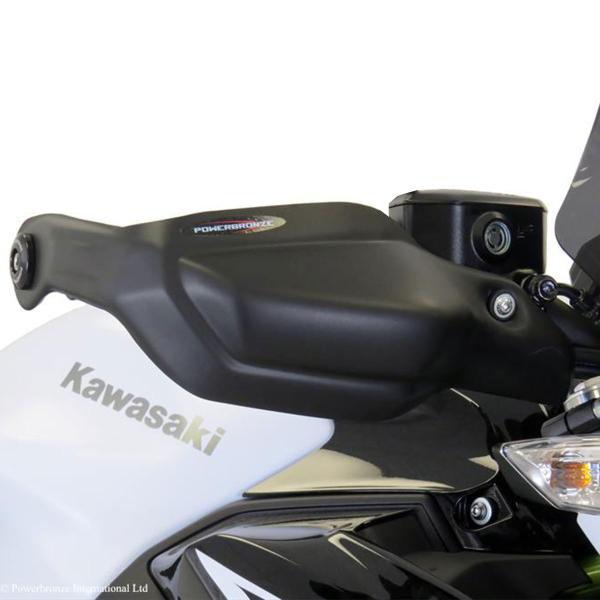 PowerBronze matte black handguards Kawasaki Z650 2017-2025