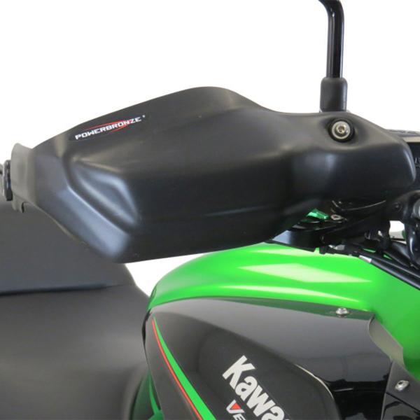 PowerBronze matte black handguards Kawasaki Versys 650 2017-2025