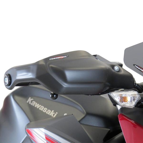 PowerBronze matte black handguards Kawasaki Z500/SE 2024-2025