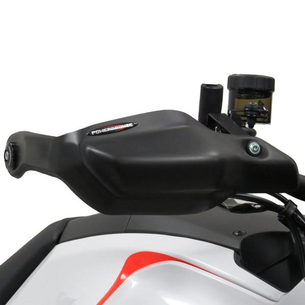 PowerBronze matte black handguards Moto Guzzi V100 Mandello 2022-2024