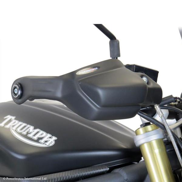 Coppia paramani PowerBronze nero opaco Triumph Street Triple 675 2013-2017